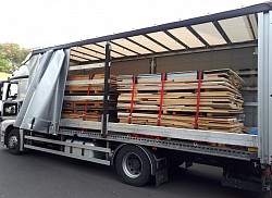 Ladungssicherung Paletten transportieren Stückgut Sonderfahrten Bettentransport Seitenbeladung